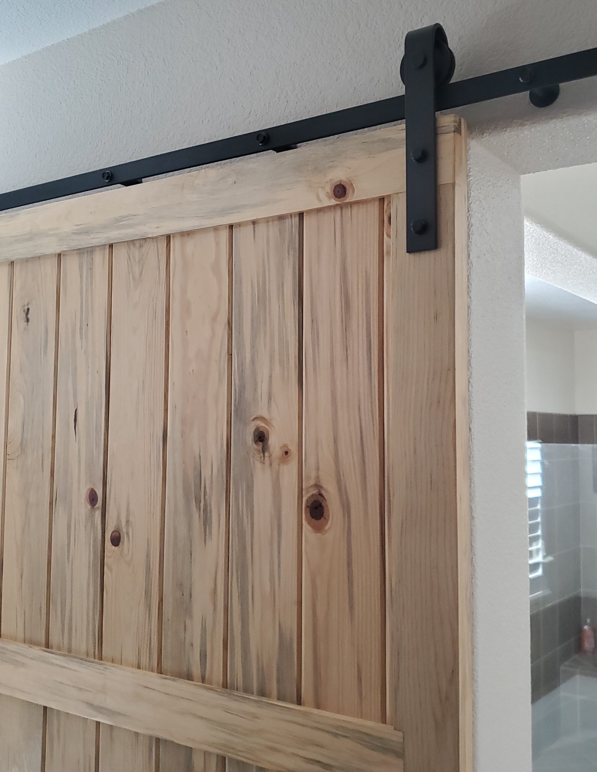 Large Custom Barn Door done cheap. EZees Crossovers